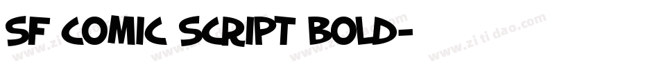 SF Comic Script Bold字体转换